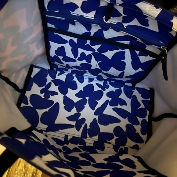 Kate Spade New York Hawthorne Lane Ryan Shoulder Bag, Butterfly Print Tote - Picture 4 of 5